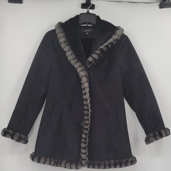 vintage Jones New York women's black coat size M - Picture 1 of 8